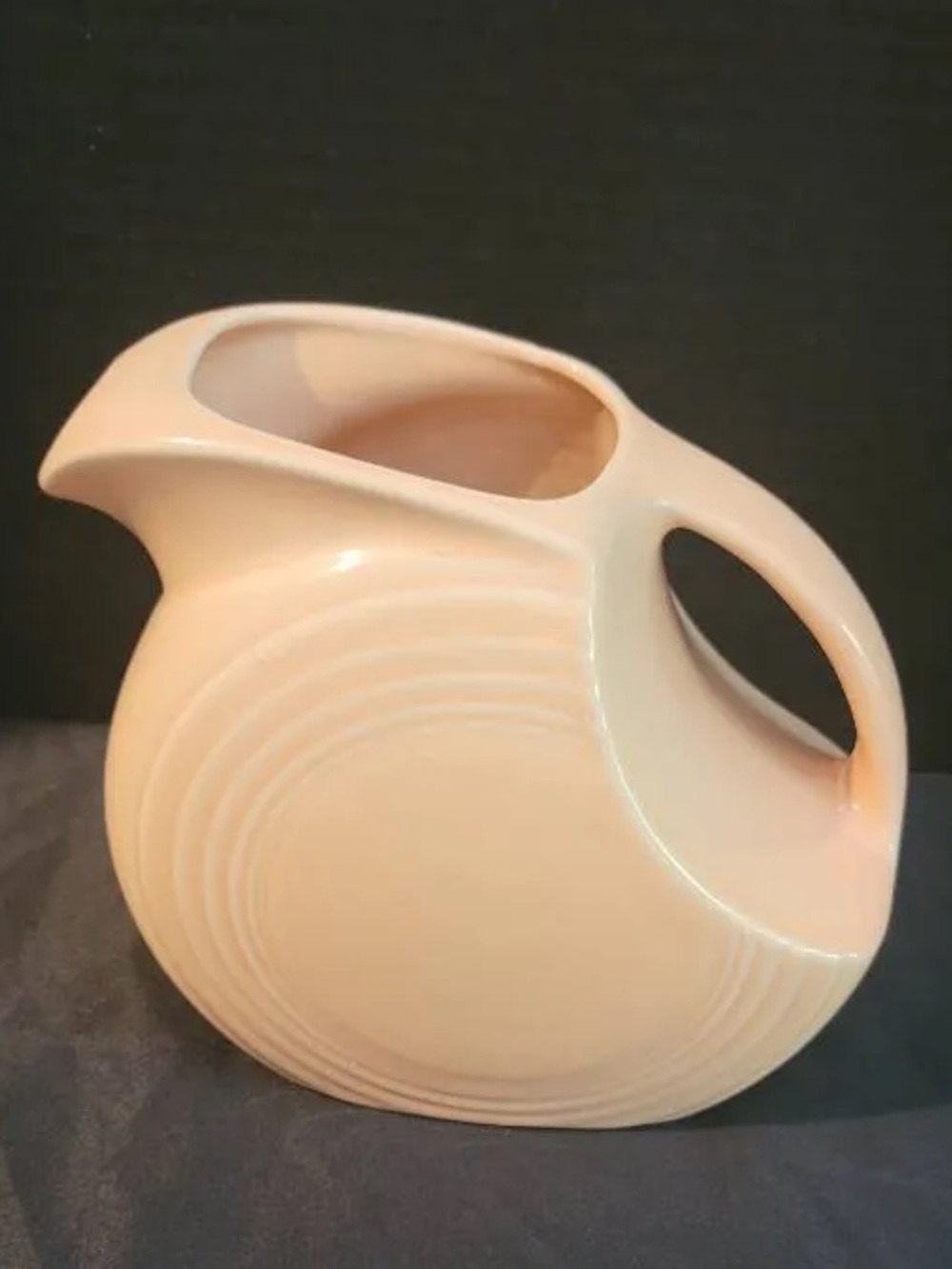 Fiesta Peach Ceramic Disc Pitcher